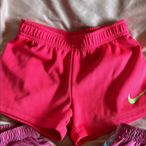 Nike Kids' Vibrant Pink and Purple Shorts Trio - Picture 4 of 4
